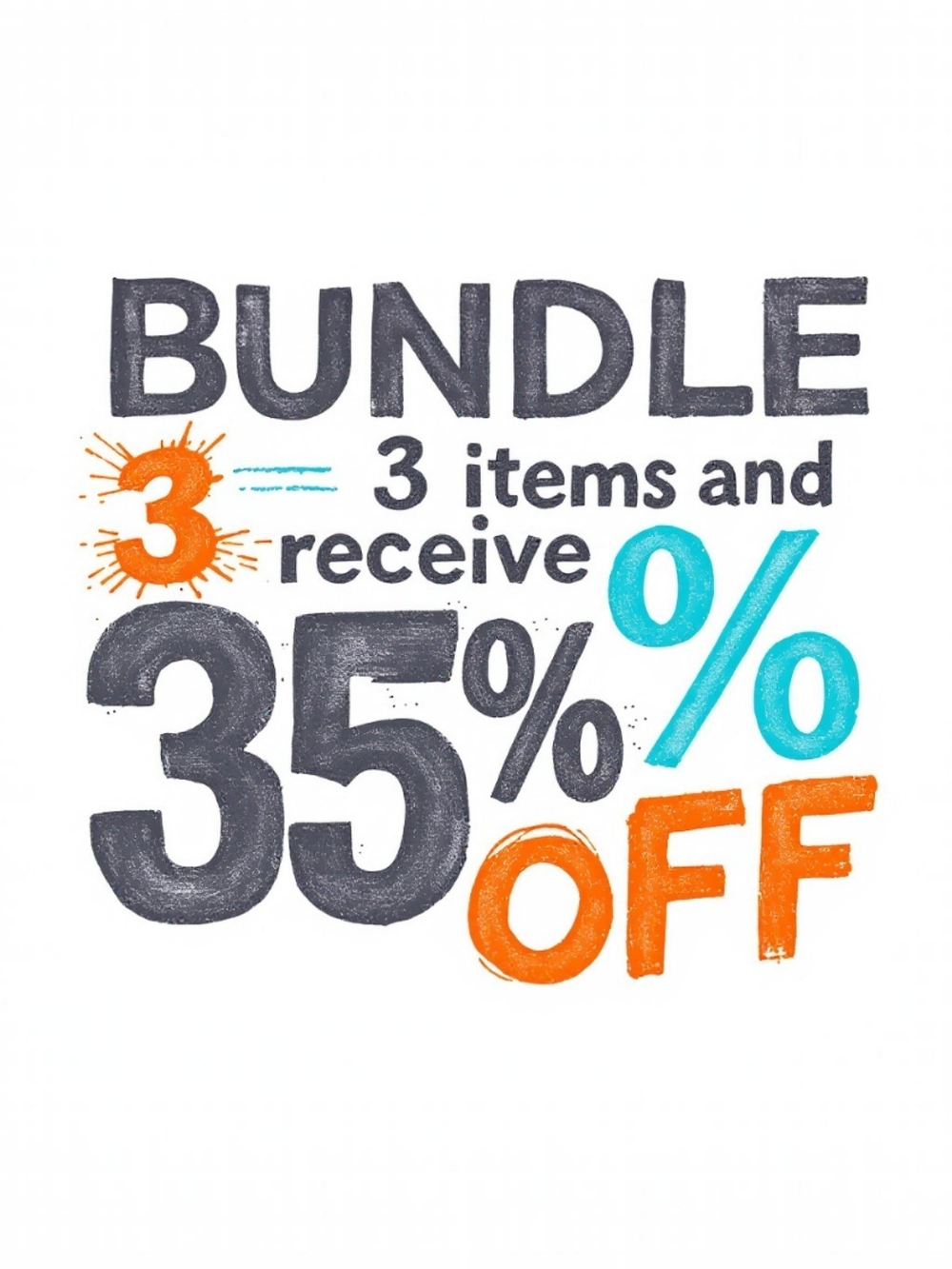 Bundle Promotion Graphic - Blue, Orange, Black Text
